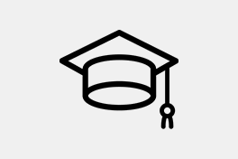 Strichzeichnung akademischer Hut