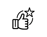 Strichzeichnung Hand mit einem Stern