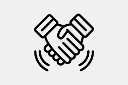 Strichzeichnung zwei Hände, Händegruss