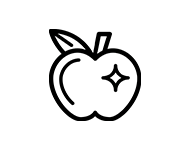 Strichzeichnung Apfel